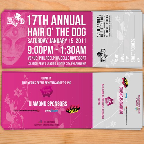 Black Tie Event Ticket Design Design by nextart