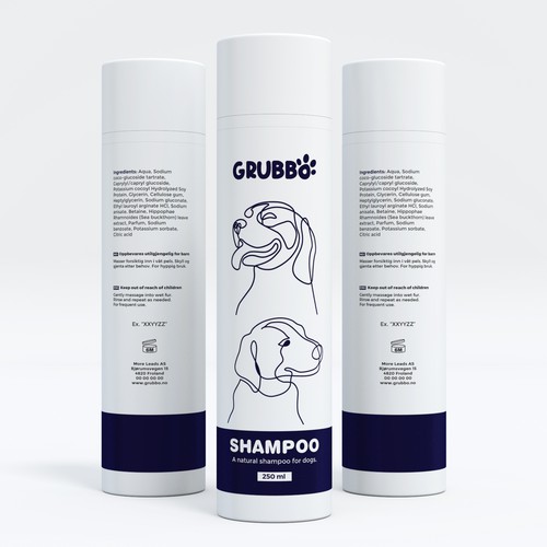 Design label for dog shampoo-ontwerp door interaksi