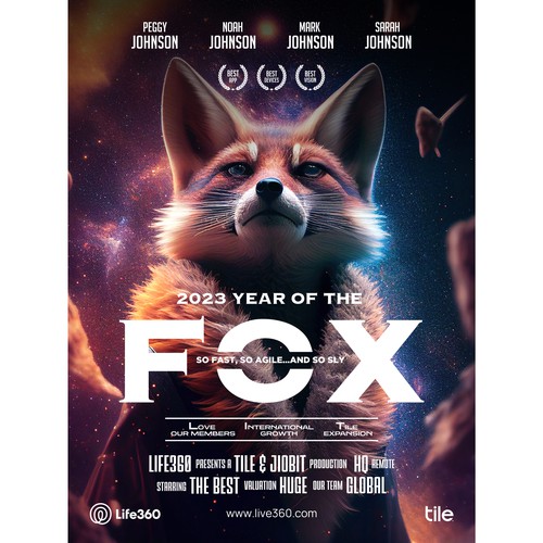 Life360 2023 Year of the Fox Poster Design by LogoNusantara ™