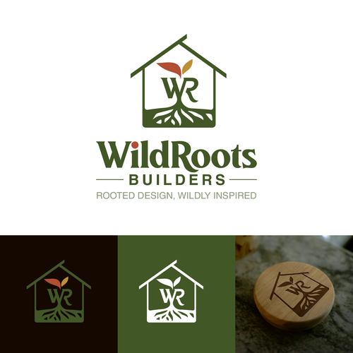 Logo for Wild Roots Builders – Eco-Friendly, Whimsical Outdoor Spaces Design by SiCoret