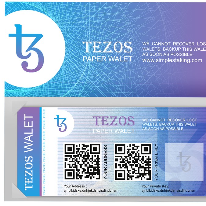 Paper wallet for Tezos crypto currency | Other art or ...