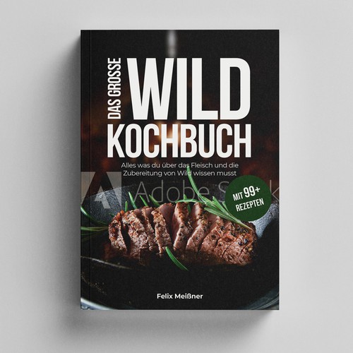 Diseño de wild meat cookbook cover de Adela.N