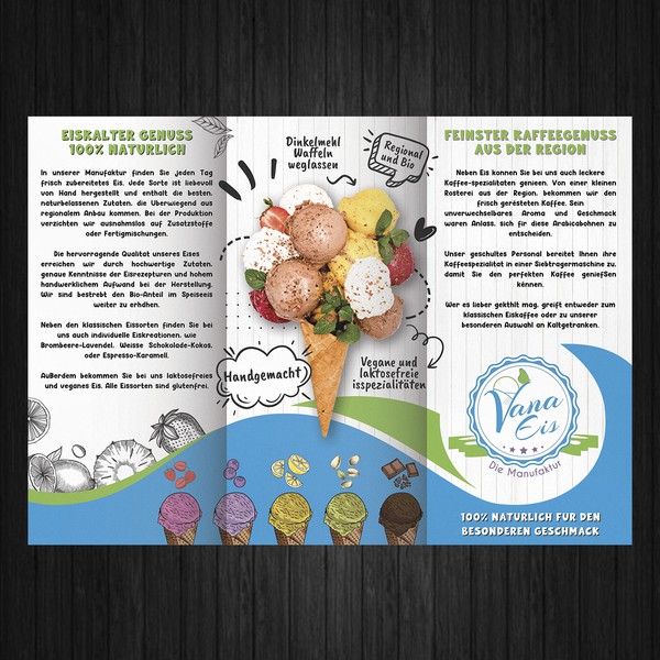 Design by Frieta titled "Trifold Brochure design for Ice cream"