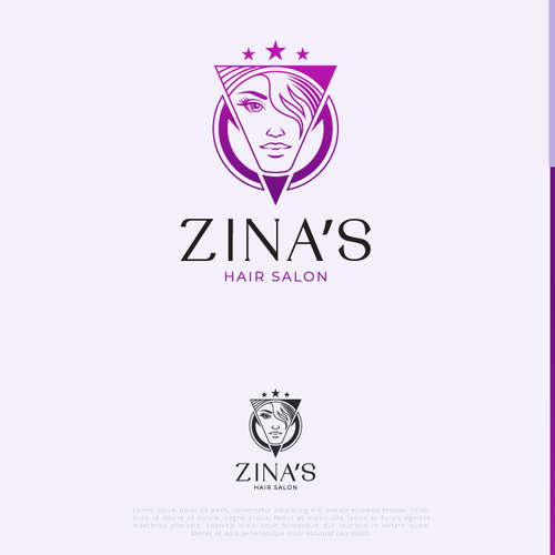 Showcase African Heritage and Glamour for Zina's Hair Salon Logo Design por oopz