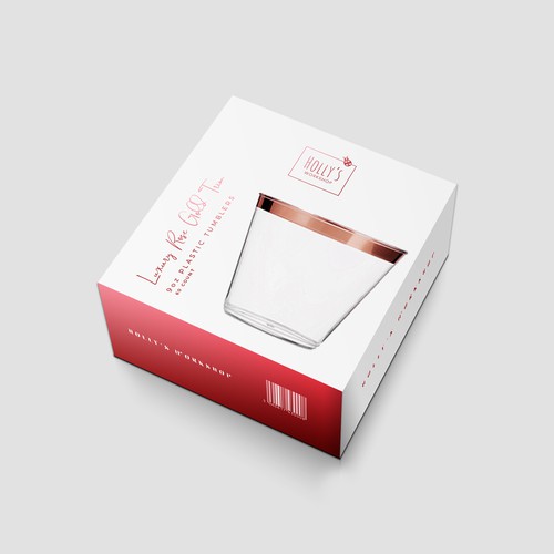 Design Product Packaging for Luxury Rose Gold Plastic Cups | Product ...