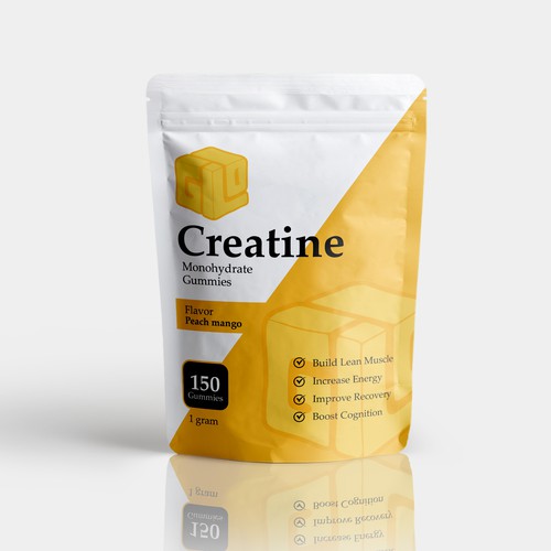 Bag Design for Creatine Monohydrate Gummy brand Design by Manthanshah