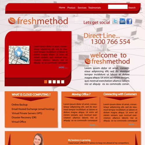 Freshmethod needs a new Web Page Design Ontwerp door niarruz