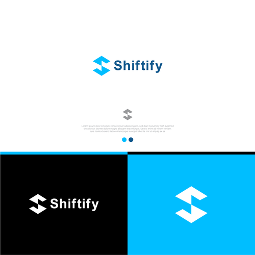 Minimalist and modern logo design for modern work shift management application Design by abdo4design