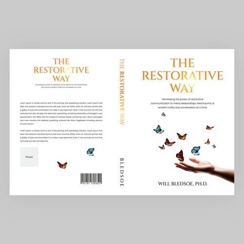 Design a book cover for a book about restorative communication Design by Shreya007⭐
