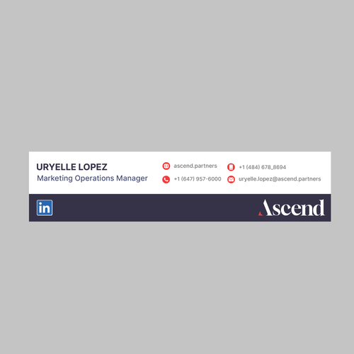 Ascend Partners New Branded Email Signature Design by Ganesh Anvekar