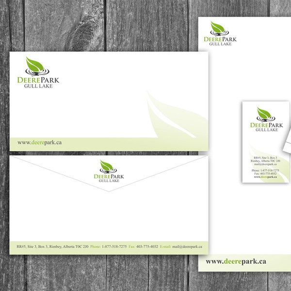Business card and letterhead for residential subdivision 