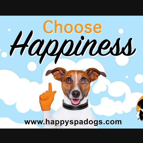 Choose Happiness Banner Design Design von BethLDesigns