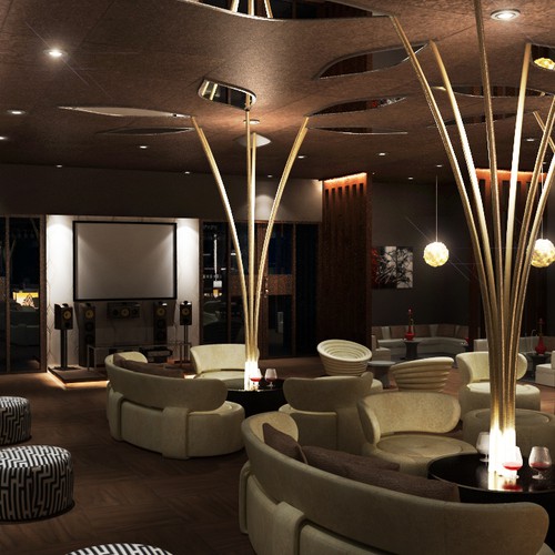 3d Realistic Interior Design For Hookah Lounge Sonstiges Design