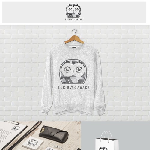 COOL, INTELLIGENT & SIMPLE OWL LOGO DESIGN FOR CLOTHING LINE + LUCIDLY AWAKE!! Design by Turaiphie