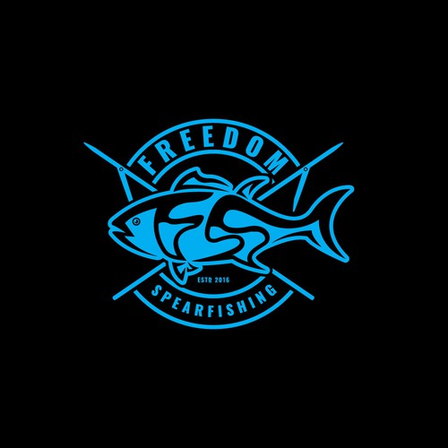 Freedom Spearfishing brand logo Logo design contest