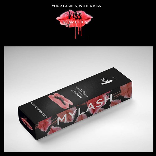 Eyelash serum labeling/packaging design. Design by Glaz3d