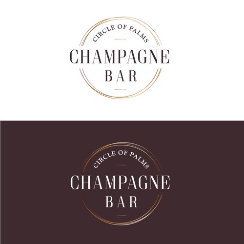 Luxury and modern Champagne Bar logo Design by alediba