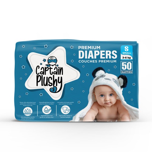 Packaging for playful baby diapers brand Design by M.Siddique