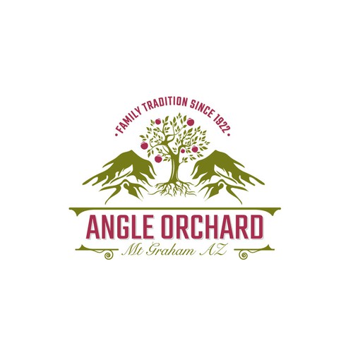 100 year old orchard logo. Design by Mararti