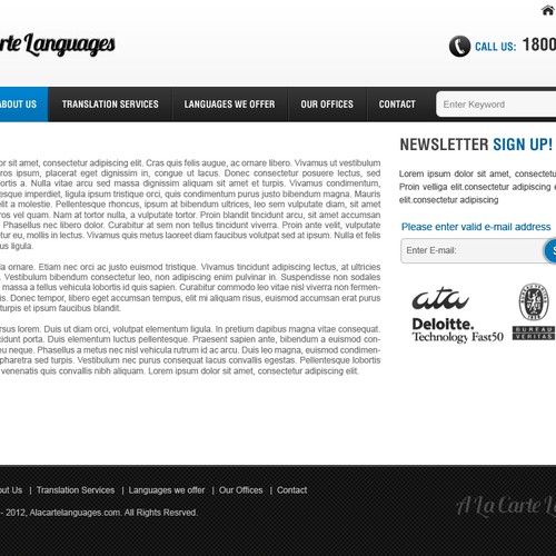 Design di Help A La Carte Languages with a new website design di SGR