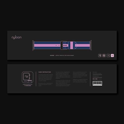 Packaging Design for custom made watch bands Design by ZecuroX