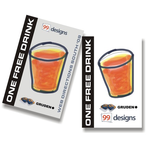 Design the Drink Cards for leading Web Conference! Design by santi