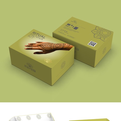 Packaging design for henna art kit Design by Imee008
