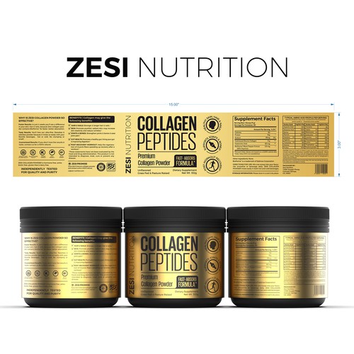 Design an attention grabbing, modern label for our collagen supplement Diseño de Imee008
