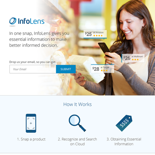 InfoLens Landing Page Contest デザイン by dwiya