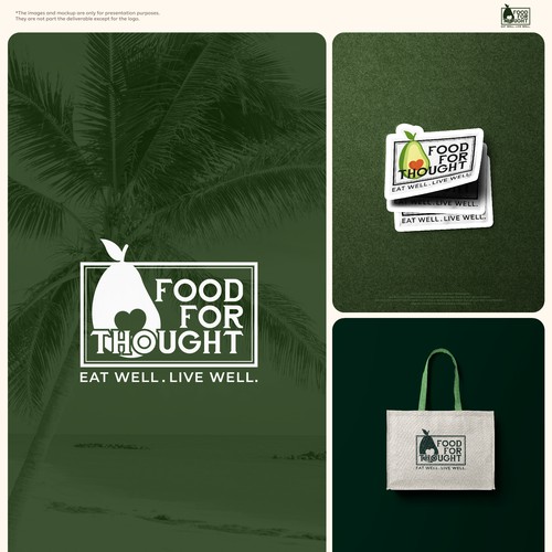 Fresh, Playful Island-Inspired Logo for Food For Thought – Organic Café & Market in the Florida Keys Design by norzone