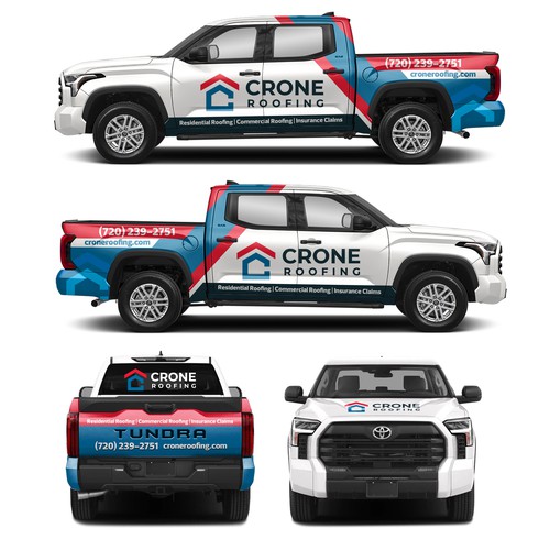 Roofing Contractor Truck Wrap Réalisé par Nadun Prabodana