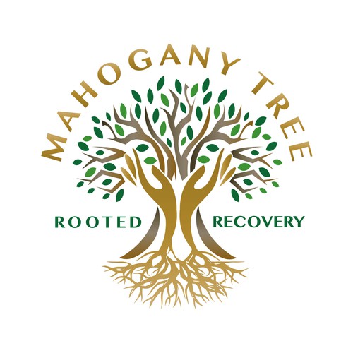Mahogany Tree, Rooted Recovery.  Grow into new life! Design by TaSereda