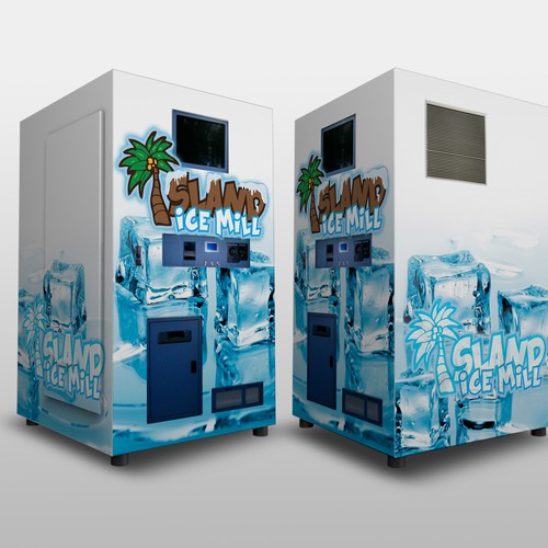 Designs Create a vinyl wrap for a ice vending machine Other design contest