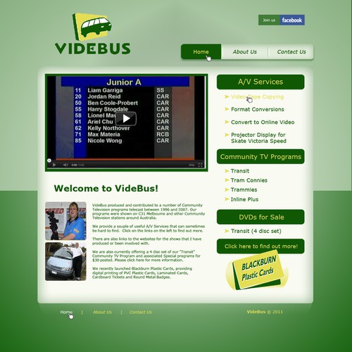 New website design wanted for VideBus / Blackburn Plastic Cards Design von popong