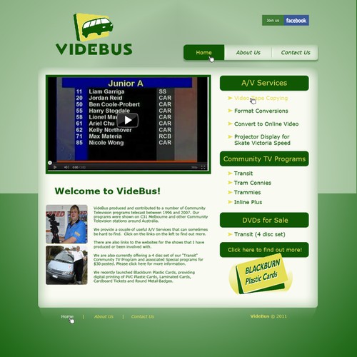 New website design wanted for VideBus / Blackburn Plastic Cards Diseño de popong