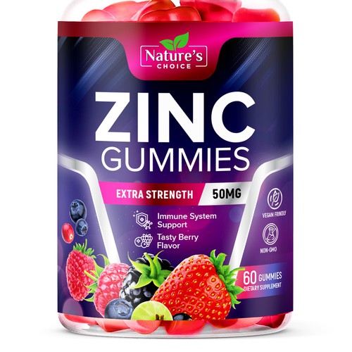 Tasty Zinc Gummies design needed for Nature's Choice Diseño de TUNSAY