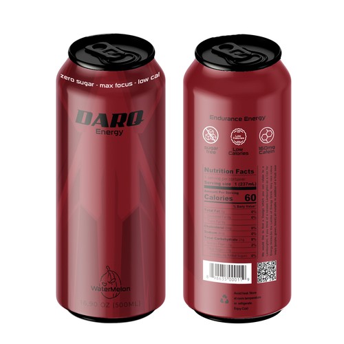 Create a unique Design for a sugar free Energy Drink Can! Diseño de rakaruaan