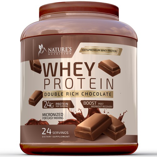 R O S H I NさんのTasty Whey Protein Chocolate Design Needed for Nature's Nutritionデザイン