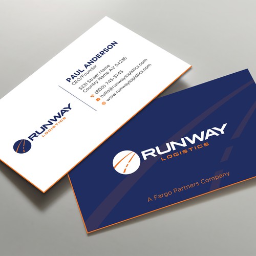 Runway Logistics Business Card Design by prosenjit_P