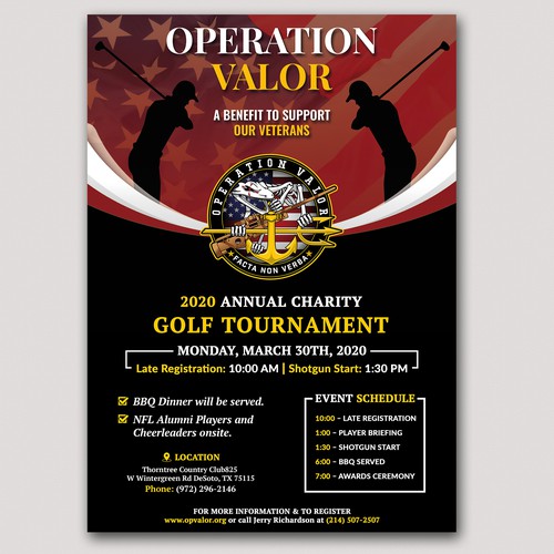 FLYER - Veteran's Charity Golf Tournament Design by Graph Webs