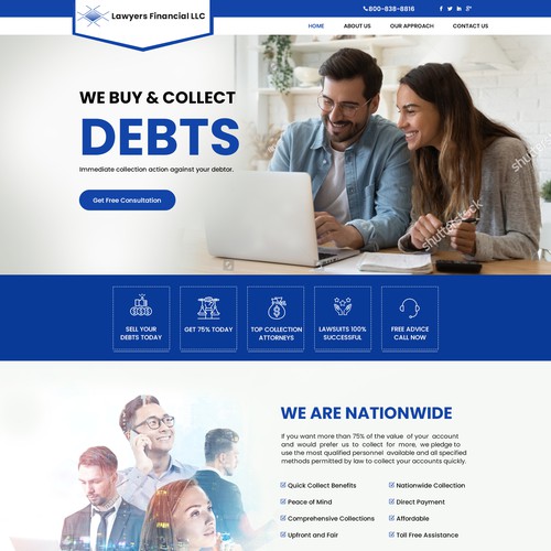 Debt Collection Website Design by Creative GS