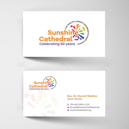Business Card for Growing Progressing LGBTQ Church Design by IK_Designs