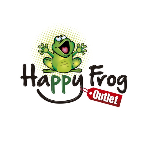 Create a Cool Modern Happy Frog illustration for Happy Frog Outlet ...