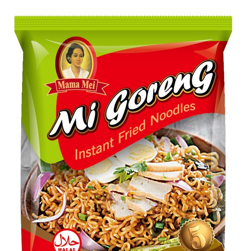 Create  an eyecatching label design for Mama Mie Instant Noodles Design by Vincent♬♬ Z