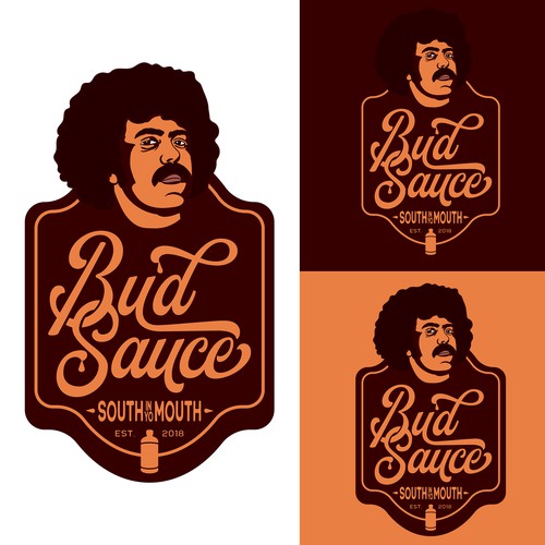 Powerful and eye catching BBQ sauce logo Design by Sawce Design Co.