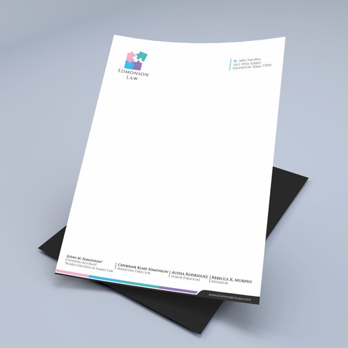 Striking New Modern Letterhead Needed for Law Firm Revival Design by Xclusive16