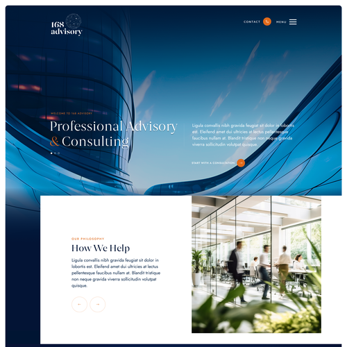 A consulting organization with practical execution Design by Jelena Jovovic