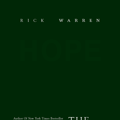 Design Rick Warren's New Book Cover Diseño de Sander Siswojo