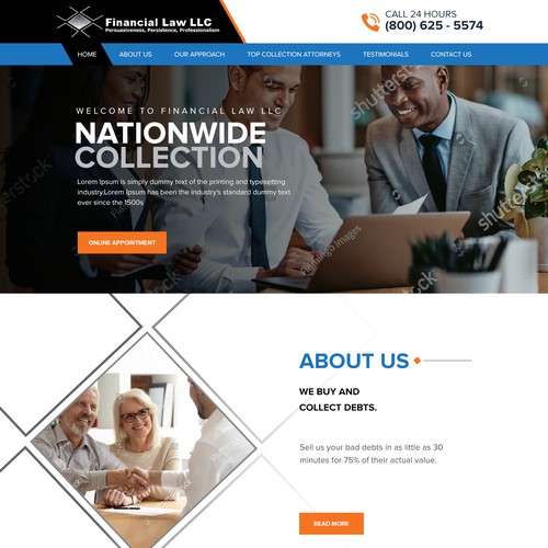 Debt Collection Website Design by idea@Dotcom
