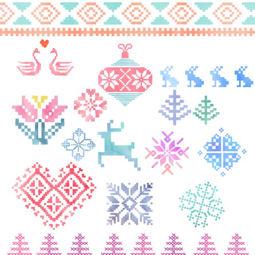 Guaranteed Nordic Patterns Stamp Sets For Stylish Photo Editing App コラージュ用ノルディック柄スタンプ大募集 オシャレなコラージュアプリで利用 スタンプ素材募集 Illustration Or Graphics Contest 99designs